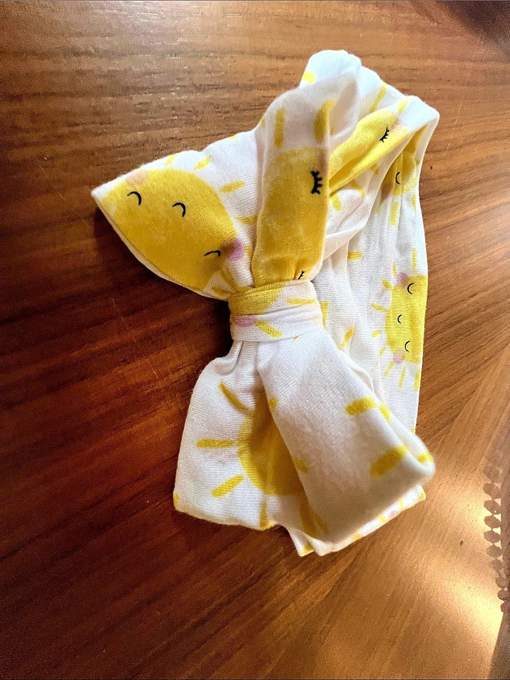 Little Sleepies Sunshine Luxe Bow Headband Yellow & White